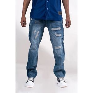 All start elite BAGGY BLUE LIGHT WASHED WATSON DENIM PANTS